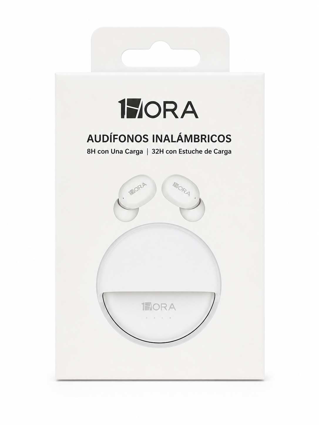 AUDIFONO INALAMBRICO  1HORA 5H 32H CON ESTUCHE CARGA