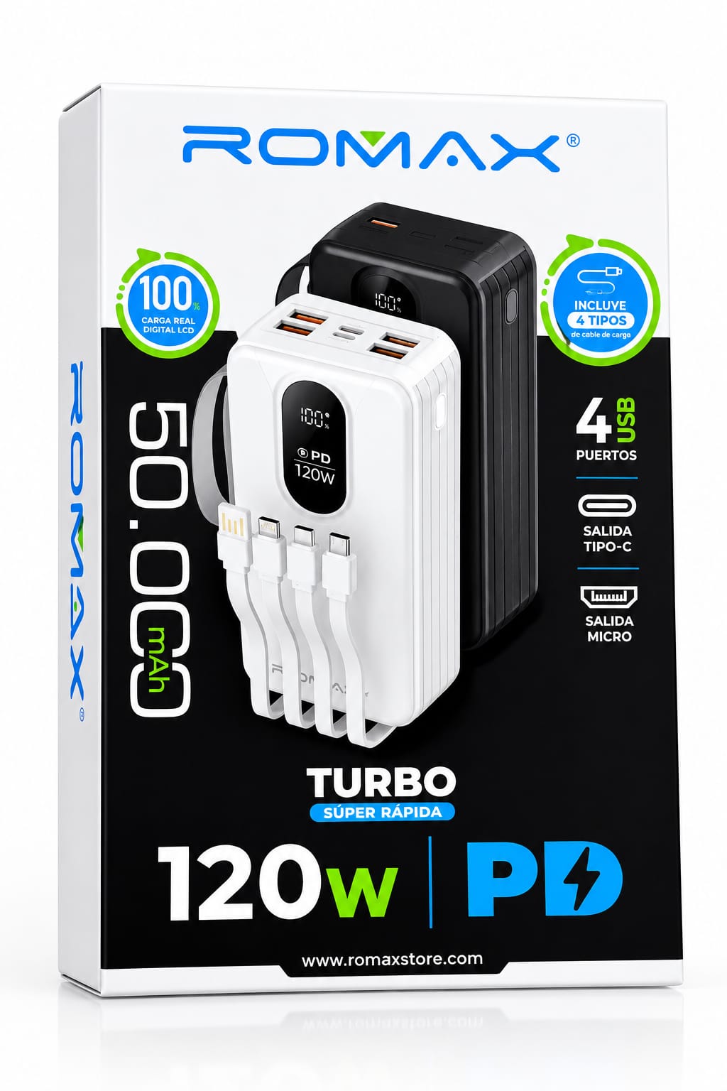 POWER BANK ROMAX DE 50.000 MAH