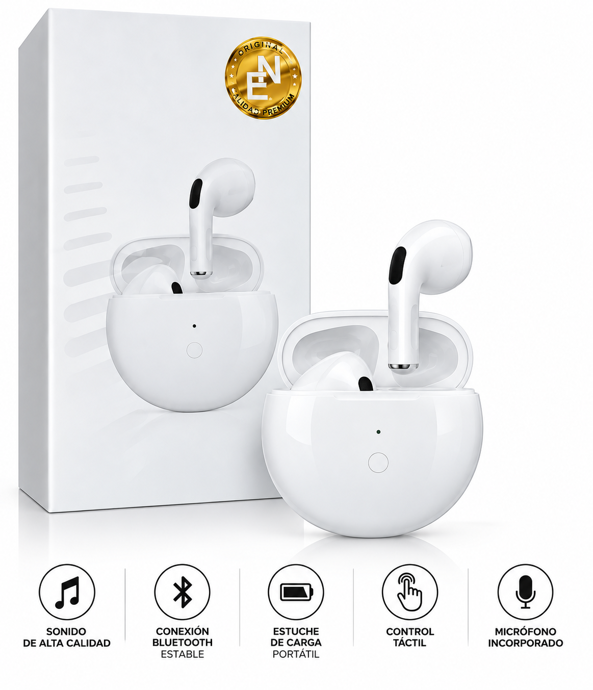 AUDÍFONOS INALÁMBRICOS TWS (TRUE WIRELESS STEREO)