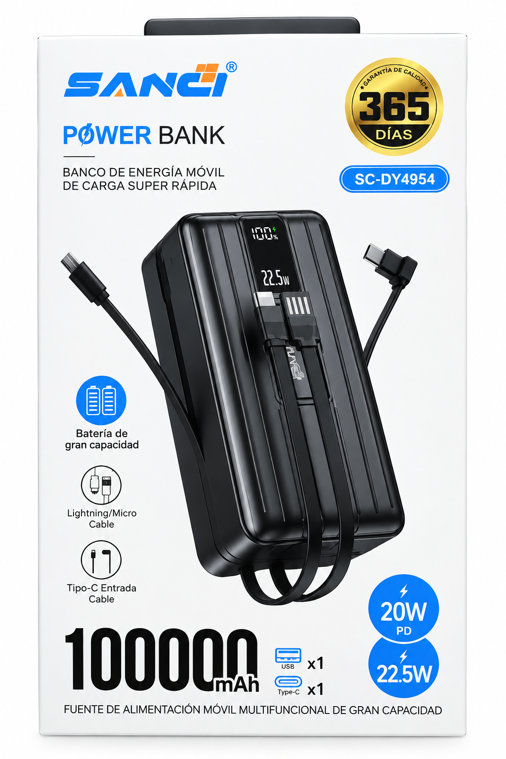 POWER BANK SANCI 100000